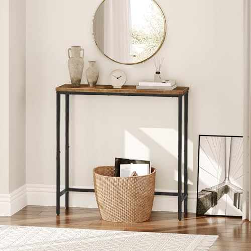 Narrow Console Table, 29.5" Small Entryway Table, Thin Sofa Table, Side Table, Display Table, for Hallway, Bedroom, Living Room,