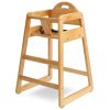 Wooden High Chair for Baby & Toddler – Restaurant-Style Stackable HighChair with Commercial Grade Solid Wood for Dining Table &