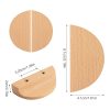 Half Moon Drawer Handles, 4PCS Wooden Semi Circle Pulls Beech Wood Wardrobe Hardware Double Hole Handle for Cabinet Door