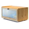 Bamboo Bread Box for Kitchen Counter-Large Capacity Bread Storage Container Farmhouse Bread Box with Window Bread Holder