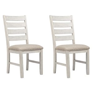 Skempton Modern Farmhouse Dining Room Chair, 2 Count, Whitewash