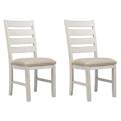 Skempton Modern Farmhouse Dining Room Chair, 2 Count, Whitewash