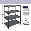 4 Tiers Small Shoe Rack,Narrow Stackable Shoe Shelf Organizer,Sturdy Shoe Stand, Non-Woven Fabric Metal Shoe Racks for Entryway,