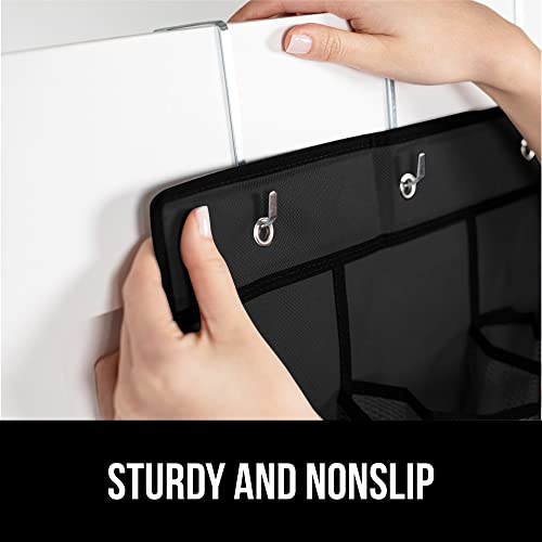 Over the Door Shoe Organizer, 24 Large Breathable Mesh Pockets, Space Saving Hanging Storage Holder, Closet Rack Hanger Holds Up