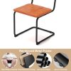 400lbs - Heavy Duty Rattan Dining Chair, Armrest Leather Cushions and Metal Frames, High-end and Durable with Rattan Weaving,