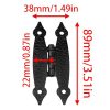 4pcs 3.5 inch Black Antique Iron H Shaped Hinge for Cabinets Kitchens Wardrobes Wooden Drawers Jewelry Boxes, Flat Hinges,