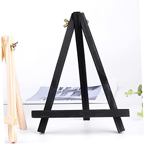 Small Wooden and Metal Table Easel for - Black - Ideal for Art and Painting - Stand for A5 Canvases Perfect for Classrooms and