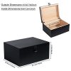 Modern Black Wooden Keepsake Box, 10.6 x 7.9 x 5.1 Inches, Lockable, Storage Box