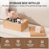 Wood Storage Box Organizer with Lid - Decorative Boxes for Crafts, Sewing, Keepsake, Memory - Wooden DIY Storage Box Stash