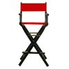 30" Director's Chair Black Frame-with Red Canvas, Bar Height
