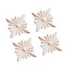 4PCS Wood Appliques Onlays Checkered Wood Carved Applique Decal for Cabinet Bed Fireplace Door Wardrobe Furniture