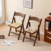 Wooden Folding Chair with Soft Cushion, Simple and Stylish, Comfortable and Durable, Suitable for Weddings, banquets and
