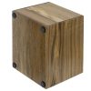 Premium Acacia Solid Wood Tabletop TV Remote Control Holder with 2 Slots, Rustic Wooden Universal Remotes Storage Box, Sofa