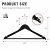 Solid Natural Wooden Suit Hangers Heavy Duty, 10/20 Pack Smooth Finish Coat Hangers with Non-slip Pant Bar, Precisely Cut