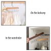 2Pcs Wooden Anti-Slip 8-Hook Belt Hanger for Closet Space-Saving Closet Organizer Belt Hanger for Bras, Ties, Scarves & Tank