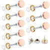 8pcs Mirror Screws, 21mm Brushed Stainless Steel Decorative Brass Cap Metal Nail Chrome Cover for Glass Signboards Bath Plates