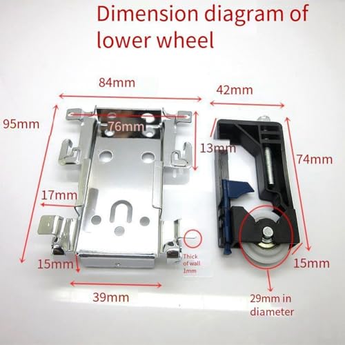 Old Wooden Door Sliding Pulley, Wardrobe Sliding Door Pulley, Wheel Runner Closet Wardrobe Moving Door Bottom Pulley For Wooden