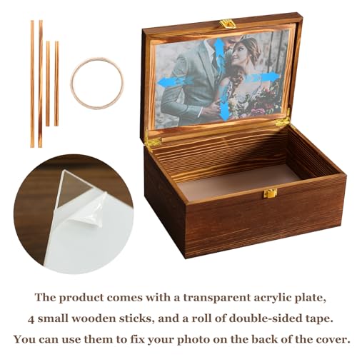 Large Tree of Life Wooden Keepsake Box - Elegant Vintage Jewelry Storage Box Durable Wooden Box for Storing Photos, Gifts,