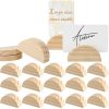 24 Pcs Large Size Stable Wooden Table Number Holders 2. 4 Inch Wedding Table Name Stand Semicircular Design Place Card Holder