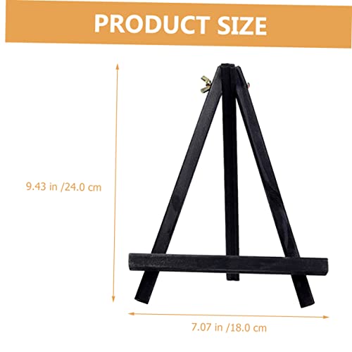 Small Wooden and Metal Table Easel for - Black - Ideal for Art and Painting - Stand for A5 Canvases Perfect for Classrooms and