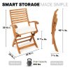 , Percy Chairs Heavy Duty 400lbs Capacity Set of 2 w/Cushion, FSC Acacia Outdoor Furniture, Teak Finish, Fully Assembled, Wood