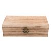 Wood Storage Box with Lid Rustic Solid Wood Container Box Decorative Table Large Rectangular Smooth Store Space to Organize