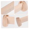 1Set Wooden Wardrobe Rod Hanging Bar for Bedroom Closet Beech Clothes Hanger with Flange Strong Load Capacity for Long Winter