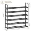 6 Tier Shoe Rack, Shoe Rack for Closet, Shoe Organizer for Entryway, Shoe Storage for Front Door Entrance & Entryway, Large Shoe