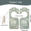 8 Pcs Set Pastels Baby Closet Dividers for Clothing Organizer, Double-Sided Baby Wardrobe Organizer Divider Wooden Clothes Size
