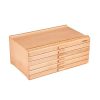 723N Wood 6-Drawer Artist SUPPLY STORAGE BOX, 15-3/4” W x 10” D x 6-1/2” H, Natural Finish, Storage for Art Materials including