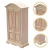 Dollhouse Miniatures Wooden Miniature Wardrobe Carving Boys and Girls Room Decor