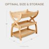Baby Changing Table - Sturdy Wood Construction, Timeless Look Baby Change Table with Two Open Shelves for Infant Daycare