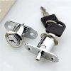 Useful Cam Cylinder Locks 22mm Tongue Door Bolt Latch Wooden Cabinet Wardrobe with Key 1Pcs