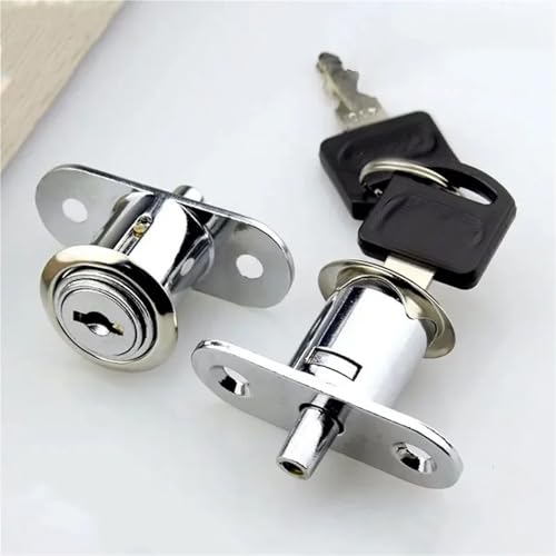 Useful Cam Cylinder Locks 22mm Tongue Door Bolt Latch Wooden Cabinet Wardrobe with Key 1Pcs