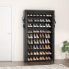 Shoe Rack with Covers - 10 Tiers Tall Shoe Rack Organizer Large Capacity Shoe Shelf Storage 40 Pairs Space Saving Vertical Shoe