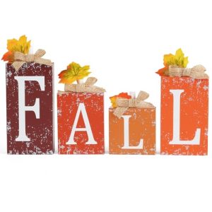 Fall Sign Wooden Decor Rustic Wooden Sign for Mantel, Table, Tiered Tray Fall Decorations for Home, Farmhouse, Porch, Kitchen.