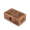 Handmade Wooden Jewellery Trinket Box Keepsake Storage Organizer with Hand Carved Celtic Design