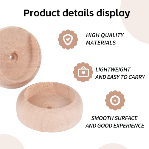 Wood Closet Pole Socket, Closet Pole Socket, Wooden Closet Rod Holders for Closet Poles for Hanging Clothes, Wooden Closet Rod