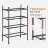 Expandable Shoe Rack, 8 Pairs Stackable Small Shoe Rack, Metal Adjustable Shoes Organizer for Closet, Entryway, Hallway, Garage,