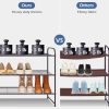 Long 3 Tier Shoe Rack for Closet Wide Shoe Storage Organizer Stackable Metal Shoe Shelf for 24 Pairs Men Sneakers with Wire Grid
