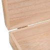Wood Storage Box with Lid Rustic Solid Wood Container Box Decorative Table Large Rectangular Smooth Store Space to Organize