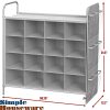 4-Tier 16 Cube Shoe Cubby Rack Organizer, Gray