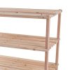 Shoe Storage Rack - 4-Tier Wood Shoe Organizer for Closet, Bathroom, Entryway - Footwear Shelf Holds 12 Pairs Sneakers or Boots