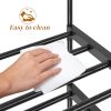 Shoe Rack, 3-Tier Shoe Organizer, Metal Storage Shelf, for 16-20 Pairs, Stackable, for Entryway, 11.75 x 36.5 x 21.5 Inches,