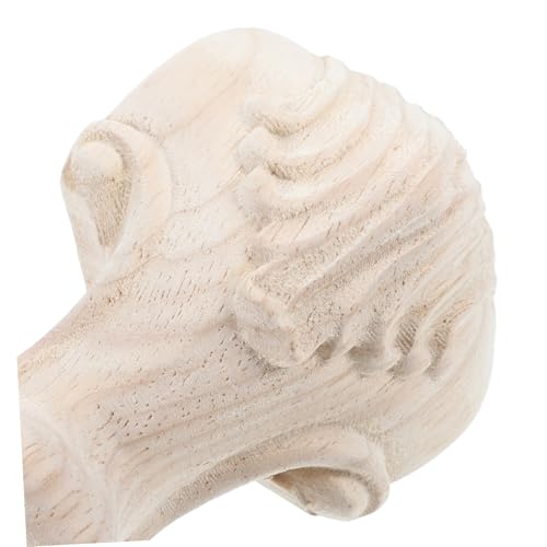 4Pcs Wooden Wardrobe Legs Unfinished Furniture Feet with Elegant European Carvings Easy Installation Solid Sofa Legs for Couch