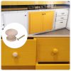 8pcs Round Wooden Knobs, 28mm/1.1" Mushroom Shape Kitchen Cabinet Knobs Single Hole Drawer Pull Hardware Handles Decorative