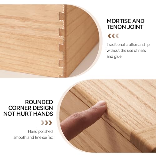 Wood Storage Box Organizer with Lid - Decorative Boxes for Crafts, Sewing, Keepsake, Memory - Wooden DIY Storage Box Stash