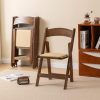 Wooden Folding Chair with Soft Cushion, Simple and Stylish, Comfortable and Durable, Suitable for Weddings, banquets and