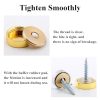 8pcs Mirror Screws, 21mm Brushed Stainless Steel Decorative Brass Cap Metal Nail Chrome Cover for Glass Signboards Bath Plates