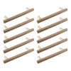 10Pcs Wood Drawer Pulls,5 inch Hole Center Pull Handles Wood,Wooden Handles for Dresser Drawers,Cabinets,Kitchen,Wardrobe